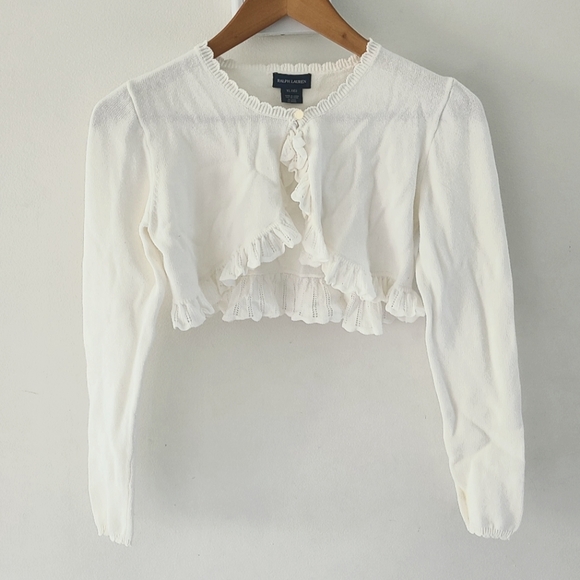 Ralph lauren knitted crop cardigan for girl - Picture 3 of 8